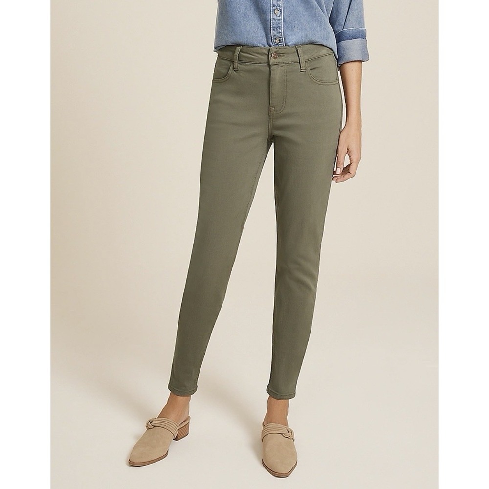 Maurices Jeans Plus Size 18W Green High Rise Double Button Jegging Stretch Denim
